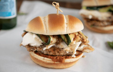 Grilled Chicken & Zucchini Sandwich