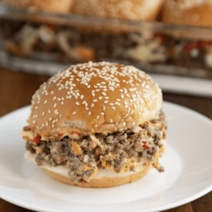 One-Pan Pimento Cheeseburgers