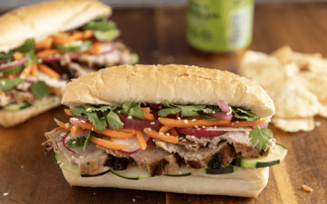Grilled Pork Tenderloin Bahn Mi