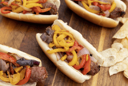 Grilled Spicy Italian Sausage Sandwich