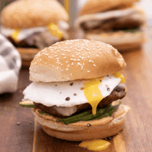 Avocado & Pepper Jack Breakfast Burger