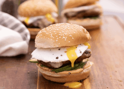 Avocado & Pepper Jack Breakfast Burger