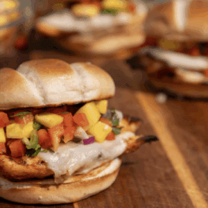 Grilled Chicken Sandwich with Mango Salsa