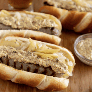 Sausage with Sautéed Apples & White Cheddar Cheese