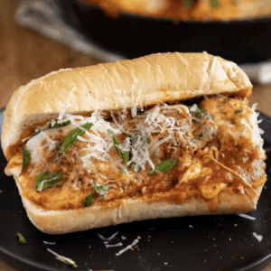 Baked Cheesy Meatball Sandwiches