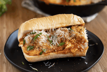 Baked Cheesy Meatball Sandwiches