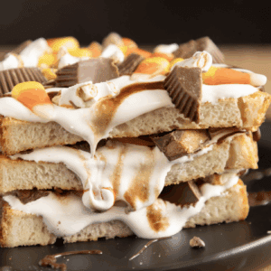 Halloween-Candy Stuffed French Toast