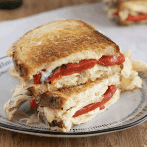 Pressed Chicken, Gruyère & Roasted Red Pepper Panini