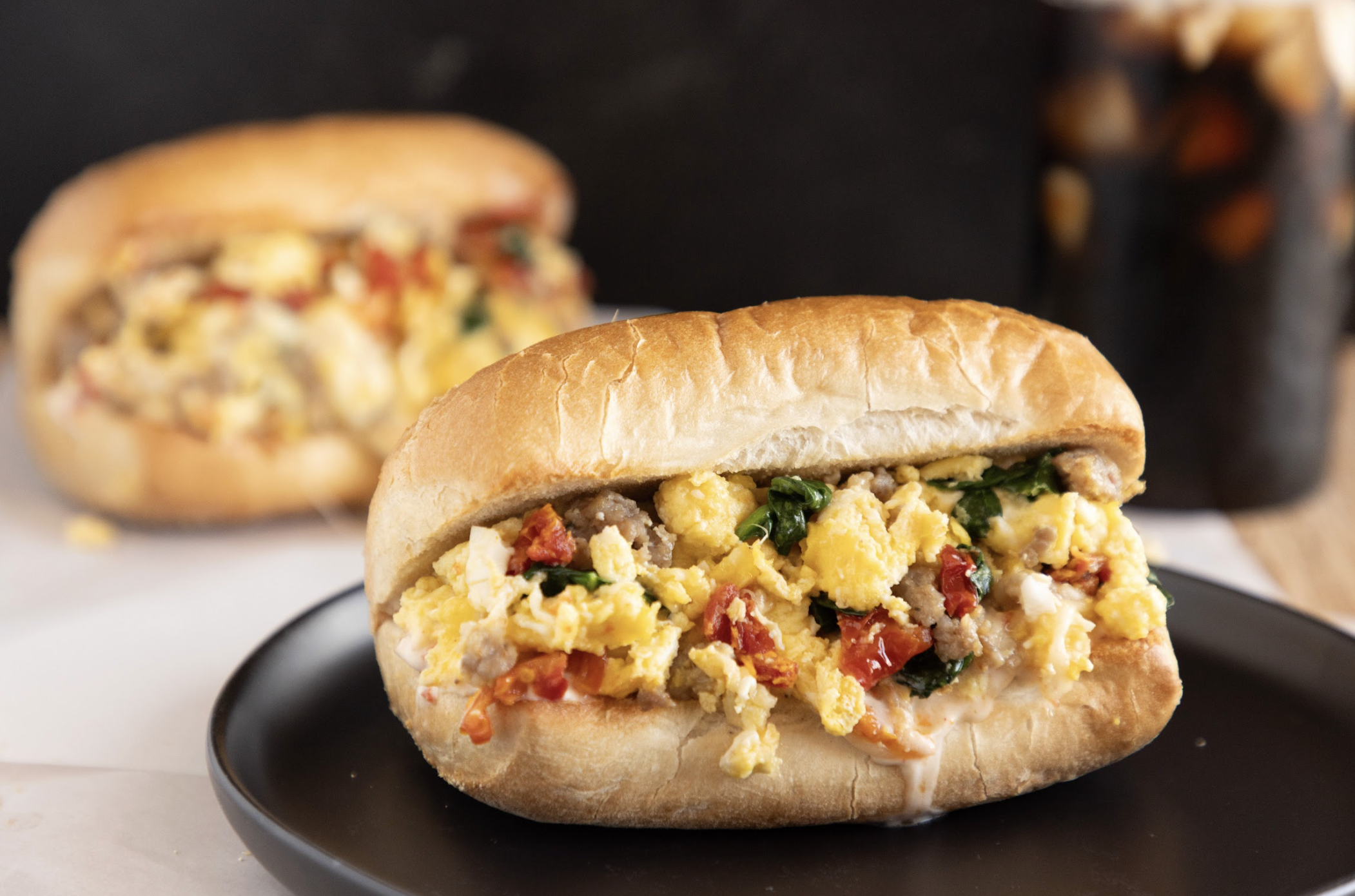 Breakfast Melt with Creamy Sun-Dried Tomato Sauce