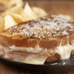 Garlic Parmesan-Crusted Grilled Cheese