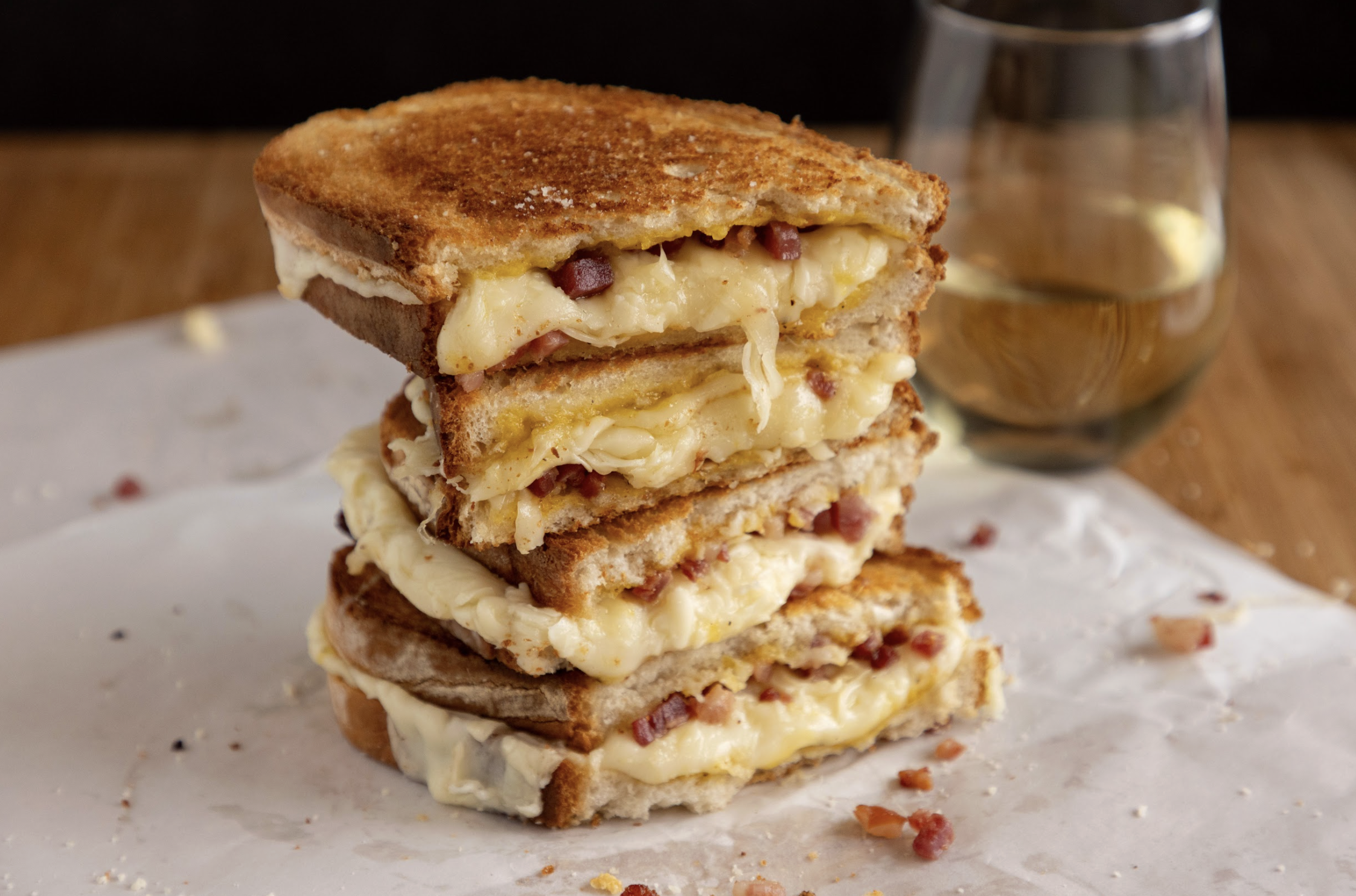 Carbonara Grilled Cheese