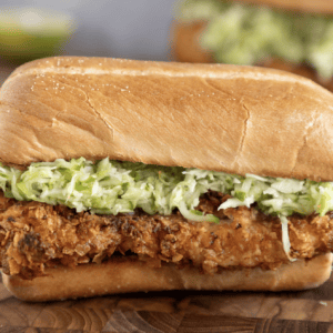 Crispy Chicken with Lime Cabbage