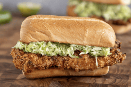 Crispy Chicken with Lime Cabbage