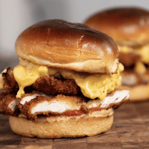 Crispy Chicken Mac & Cheese Truffle Sandwich